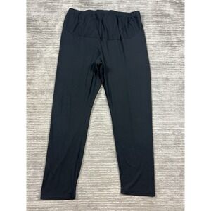 Hybrid & Company Leggings Womens 1X Black Made in USA Athleisure